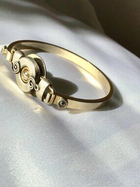 Unique Bracelet Gold and Silver Tones Metal